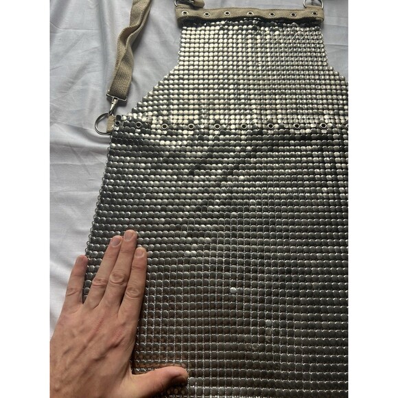 RARE VINTAGE CHAIN MAIL BUTCHER MEAT CUTTER APRON STEAM PUNK AUTHENTIC WW1 - Picture 11 of 13